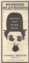 Pioneer Playhouse Danville Kentucky  2 page Brochure 1980 Fold Out - $5.00