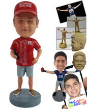 Personalized Bobblehead Coach determined to an important game wearing polo shirt - £72.65 GBP