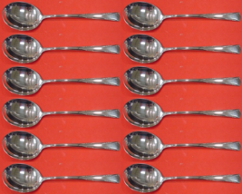 Greenbrier by Gorham Sterling Silver Cream Soup Spoon Set 12 pieces 6 1/4&quot; - £557.44 GBP