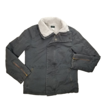 J.Crew Womens Moto Jacket Fleece Lined Gray Zip Up Sleeves Distressed Size 2 XS - £60.74 GBP