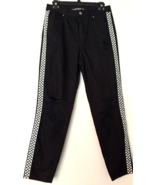 Empyre jeans women size 3 Eileen mom jeans black denim checker stripe - £10.97 GBP