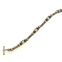 Vtg Signed 925 Silpada Catch the Light Swarovski Beaded Toggle Bracelet ... - £55.39 GBP