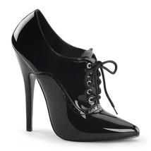 Sexy Shoes Lace Up Black Oxford Booties Stilettos 6&quot; Heels Pumps DOM460/B - £52.71 GBP