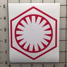 Star Wars First Order Logo 4&quot;&quot; Wide Vinyl Decal Sticker New - £9.13 GBP