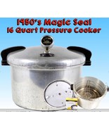 25% PRICE DROP: Magic Seal 16 Qt. Pressure Cooker, #7-16, New Seal, Mid Century