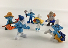 Smurfs PVC Action Figure Lot McDonald&#39;s 2011 Greedy Handy Hackus Smurfette Toy - £16.24 GBP