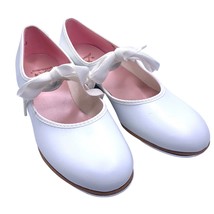 Teen Girls Capezio Mary Jane Tap Shoes White Size 4.5 Dance New Recital 625 - £15.57 GBP
