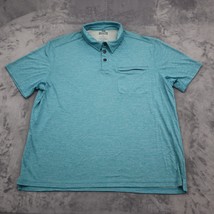 Duluth Trading Shirt Men XL Teal Blue Polo Golf Casual Short Sleeve - £15.56 GBP