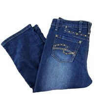 SouthPole Cropped Capri Jeans Size 11 Studded Pockets Low Rise Medium Wash - £14.80 GBP