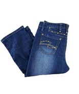 SouthPole Cropped Capri Jeans Size 11 Studded Pockets Low Rise Medium Wash - $18.80