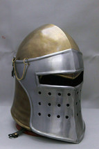 Medieval Great Knight Templar Barbuda Steel Helmet - £77.20 GBP