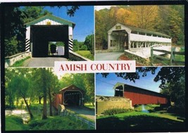 Postcard Amish Country Covered Bridges Pennsylvania - £2.71 GBP