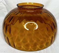 Vintage Mid Century Amber Light Lamp Shade Hand Blown Art Glass Swag - $87.03