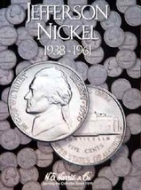 Jefferson Nickels Folder #1, 1938-1961 by H.E. Harris - $9.49