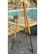 Tall Wooden Tripod Industrial Farmhouse Home Decor 59 Inches - €146,17 EUR