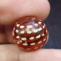 Antique Pyu Tibetan Etched Agate Dotted Bead Decorated Carnelian Bead 17... - $55.20