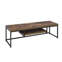 Weathered Oak &amp; Black 1-Shelf TV Stand - $124.99