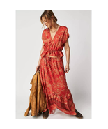 SS1.  New Free People Dreambound Set MAXI SKIRT SET $168 X-SMALL Red - £77.68 GBP
