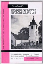 Scotland Take Note Magazine Tourist Board November 1965 30 Pages - £2.89 GBP