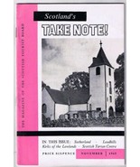 Scotland Take Note Magazine Tourist Board November 1965 30 Pages - £2.85 GBP