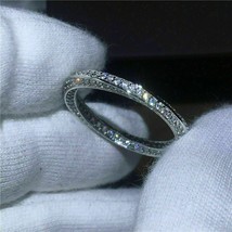 2CT Round Natural Moissanite Twisted Eternity Wedding Ring in 14K Gold Over 925 - £84.17 GBP