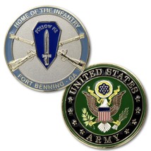 Infantry Soldier Branch Army Fort  Benning, GA Challenge Coin - £11.86 GBP