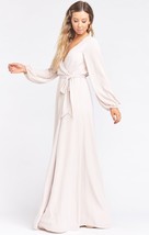 Show Me Your Mumu Lady Long Sleeve Wrap Dress Show Me The Ring Ivory XS - £75.93 GBP