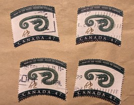 2001 Canada 47¢ Year of the Snake Sc#1883-  2 Used Stamps - $16.58 MXN