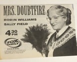 Mrs Doubtfire Tv Guide Print Ad Robin Williams Sally Field Pierce Brosna... - $5.93