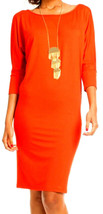 Trina Turk Zaya Dress Sz-M Bold Shade of Red Made in USA - £63.92 GBP