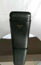 Wood Portable Black Carbon Fiber Cigar Case Outdoor 3 Tubes Travel Humidor - $75.00