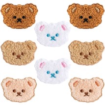 8 Pcs Bear Embroidery Patch, Cute Cartoon Bear Patches,Iron On Embroidered Appli - £11.76 GBP