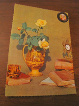 Postcard postcard yellow rose vase saemec editions s 639 maybe 1969 TAXE... - £10.26 GBP