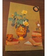 Postcard postcard yellow rose vase saemec editions s 639 maybe 1969 TAXE... - $247.84 MXN