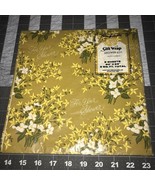 2 Vintage MCM Floral Shower Gift Wrap Rust Craft 4 New Sheets 20”x29” NOS - £22.97 GBP