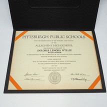 Vintage Allegheny Haut École Diplome 1940 Pittsburgh Sonorisation - $71.22