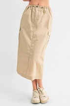 Cargo Skirt With Drawstring Midi Skirt - €18,38 EUR
