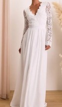 Lulus White Dress - Awaken My Love - Size Medium- Lace Bridal Gown- NWT ... - $1,584.29 MXN
