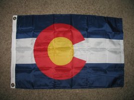 Usa Flag &amp; State Of Colorado Flag 2X3 Flag Banner - £3.54 GBP