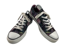 Converse All Star Ctas OX Sneakers Women 10M Shoes Black Red Canvas Graf... - $27.54