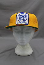 Vintage Patched Trucker Hat - White Trucks - All Polyester - Adult Snapback - £22.65 GBP