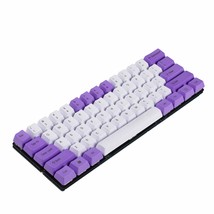 White Purple Mixed 61 Ansi Keyset Oem Profile Thick Pbt Keycap Suitable For Mx S - £29.09 GBP