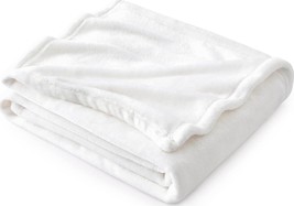 Bedsure White Fleece Blanket - 300GSM for Couch, Sofa, Bed, - £16.88 GBP