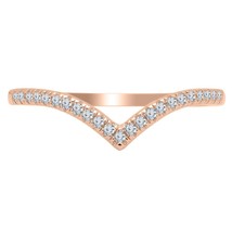 0.20CT Rund Diamant Winkel Jubiläum Ehering 14K Rose Vergoldet - $82.32