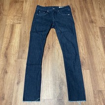 Rag &amp; Bone Women Dark Wash Indigo Cropped Skinny Jeans Size 25 Raw Hem S... - £29.48 GBP