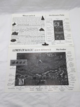 Lords Of Magic PC Video Game Quick Reference Sheet Only - €8,64 EUR