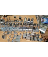 Vintage Mid Century Chrome Bathroom Set Towel Rack various items, steampunk - $550.67 MXN