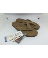 Rainbow Mens 301ALTS Leather Strap Sandals Dark Brown Sz Medium 8.5-9.5 NWT - $62.09 CAD