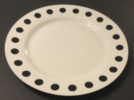$20 Isaac Mizrahi Target White Black Dots Retired Vintage Ceramic Chop Plate - £13.24 GBP