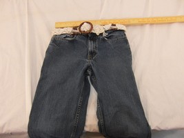 Children Youth Unisex Levi&#39;s 550 Relaxed Fit 16 Slim With Braided Belt 3... - $20.24
